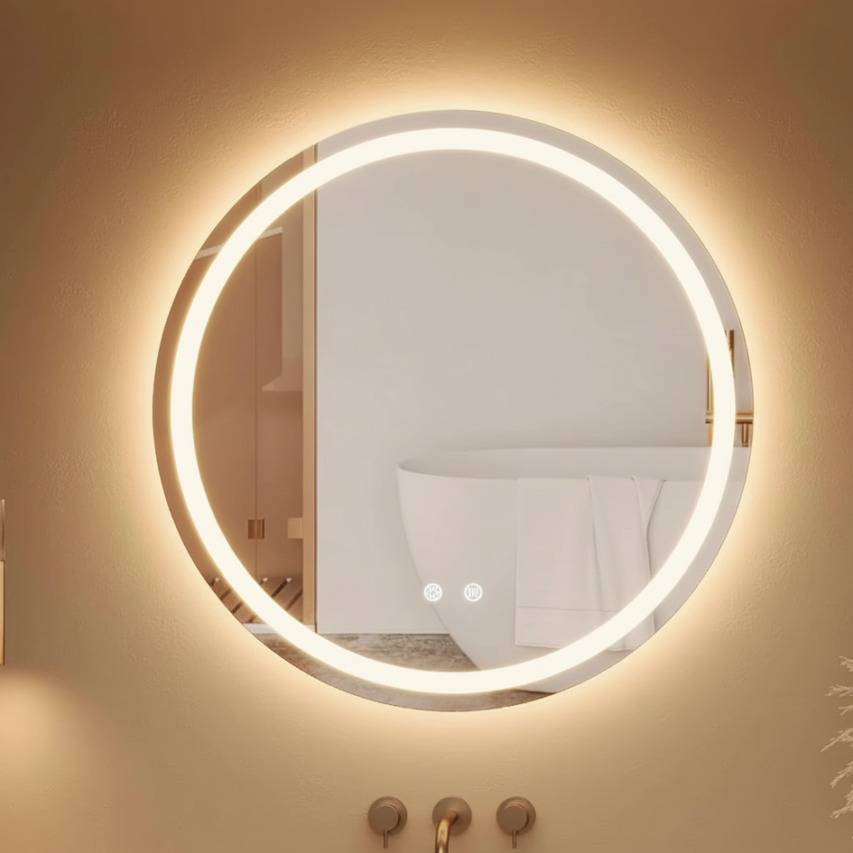 Miroir rond LED rétroéclairé