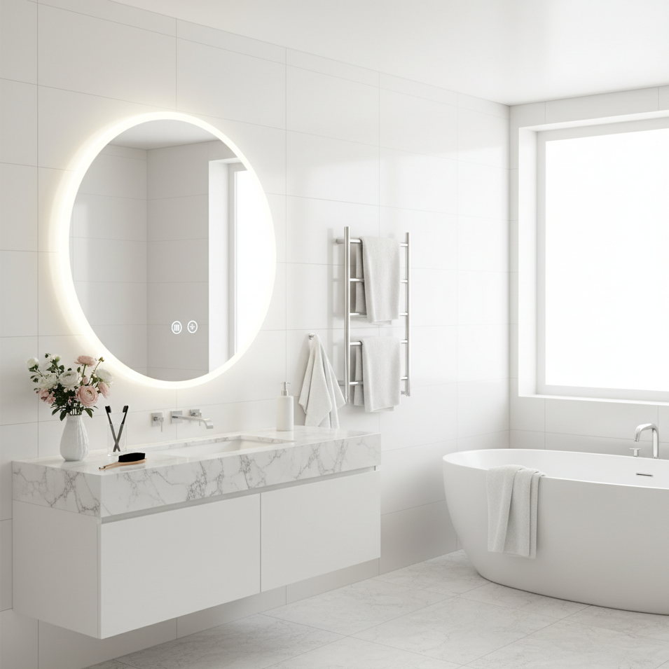 Miroir LED rond anti-buée