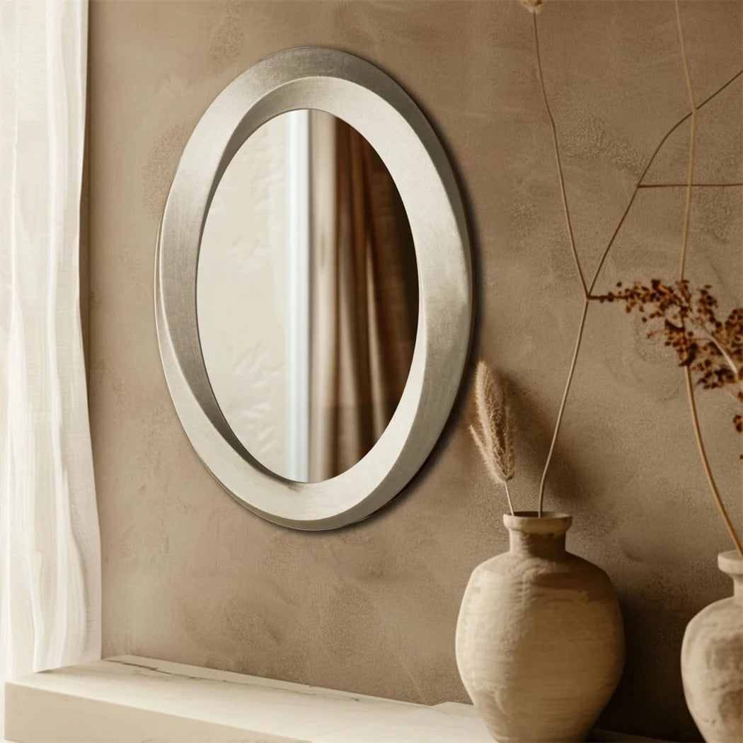 Miroir ovale baroque doré