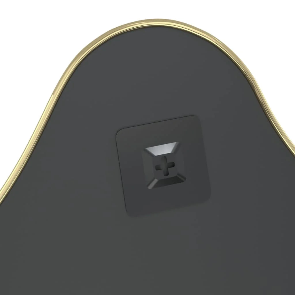 Miroir mural organique doré