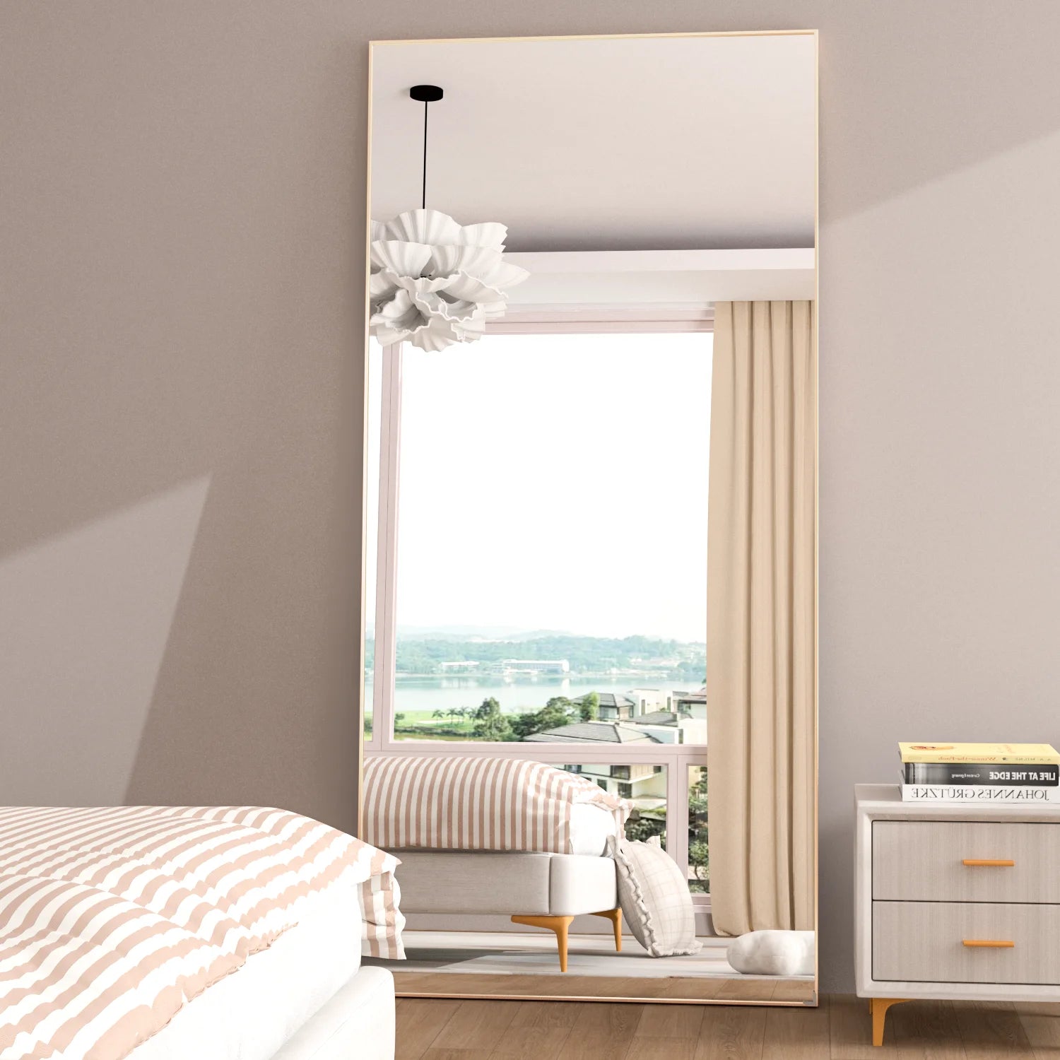Miroir pleine hauteur métal