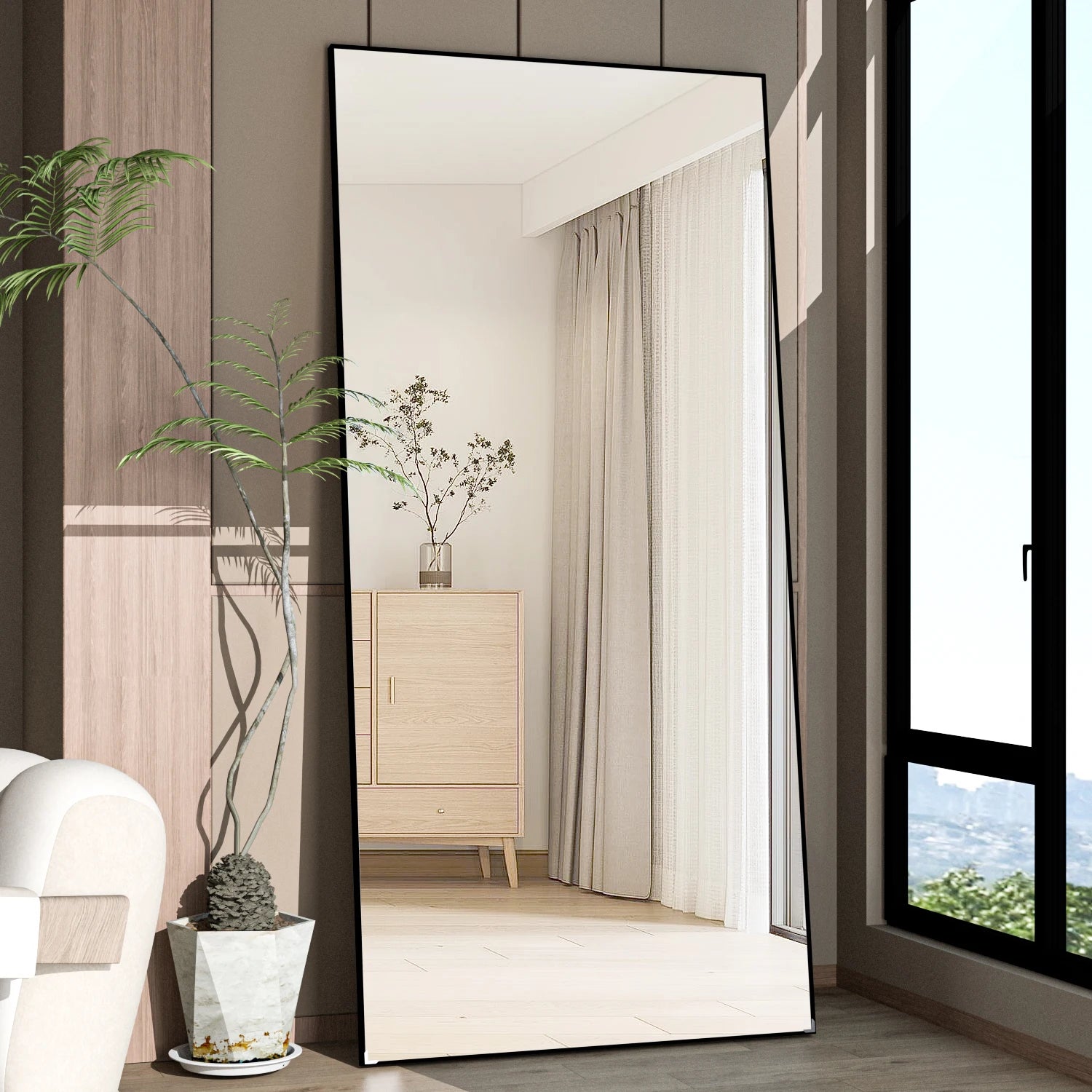Miroir pleine hauteur métal
