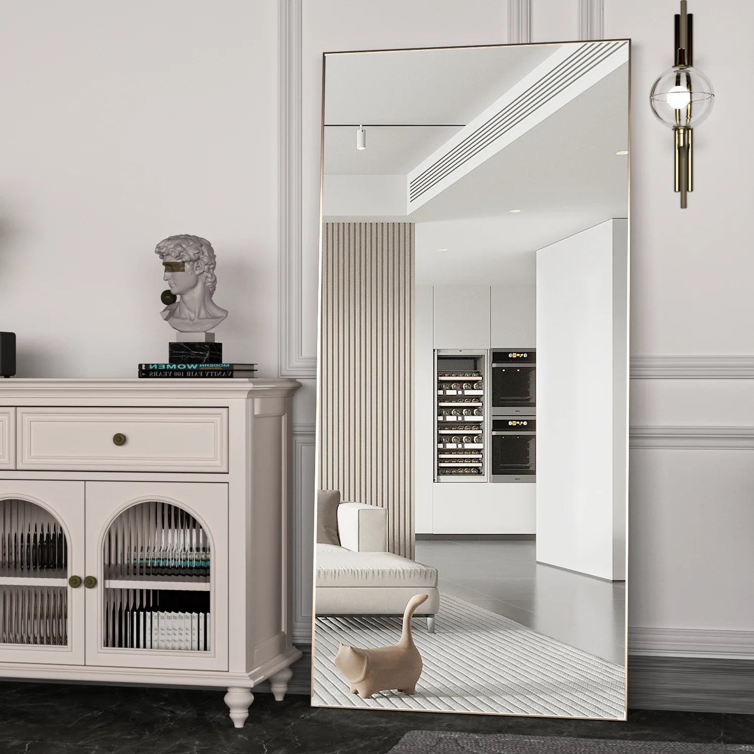 Miroir pleine hauteur métal