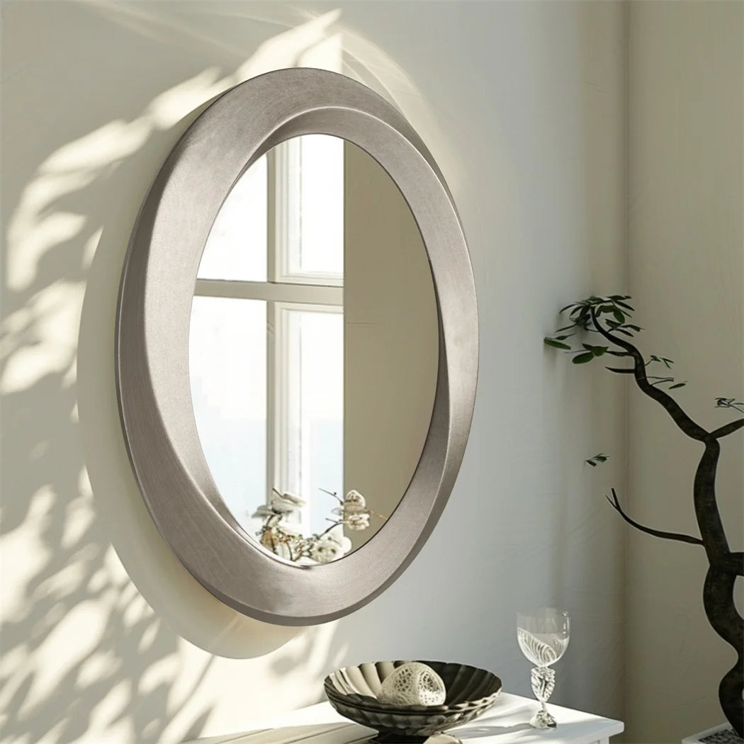 Miroir ovale baroque doré