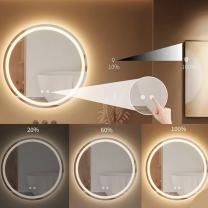 Miroir rond LED rétroéclairé