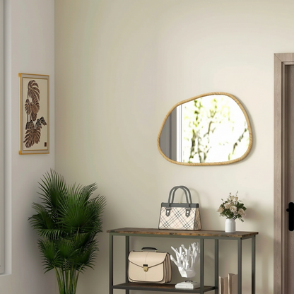 Miroir mural asymétrique naturel