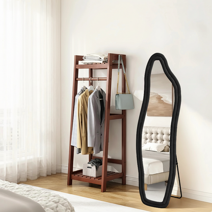 Miroir irrégulier velours noir