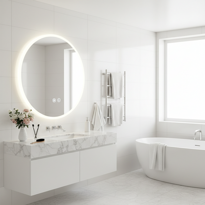 Miroir LED rond anti-buée