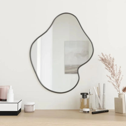 Miroir mural forme libre noir