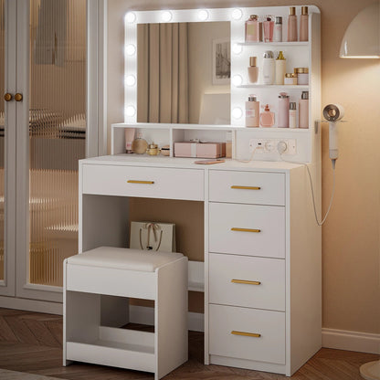 Coiffeuse lumineuse blanche