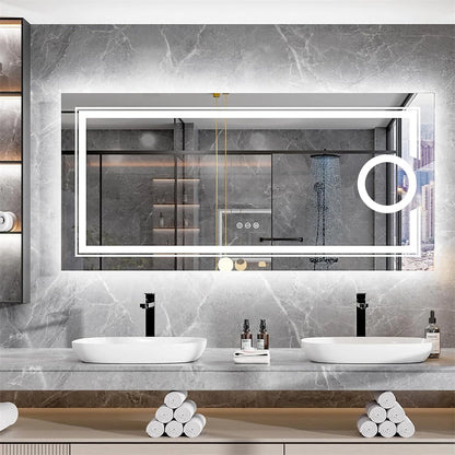 Miroir mural LED moderne