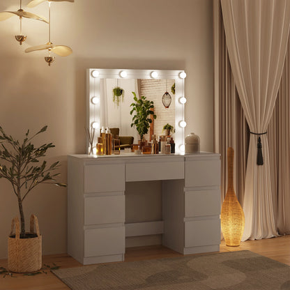 Coiffeuse lumineuse blanche moderne