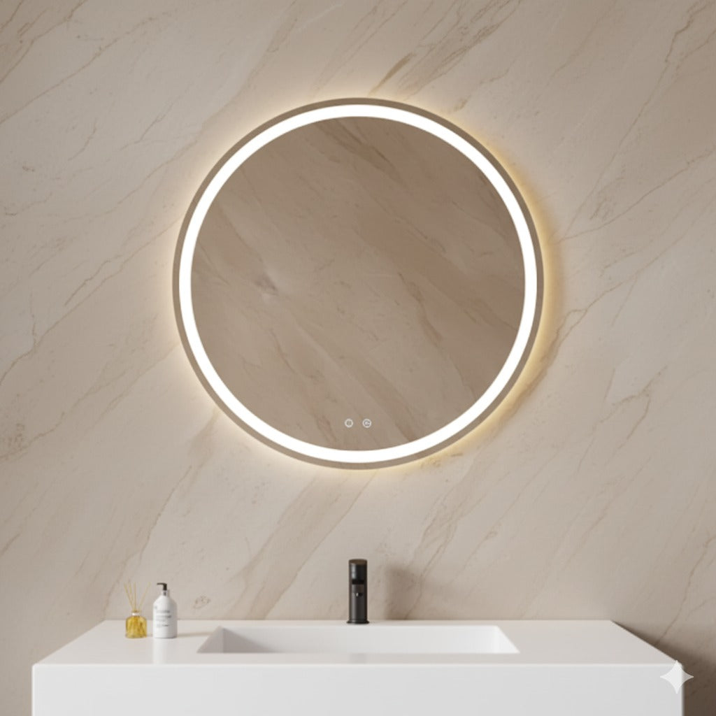 Miroir rond LED rétroéclairé